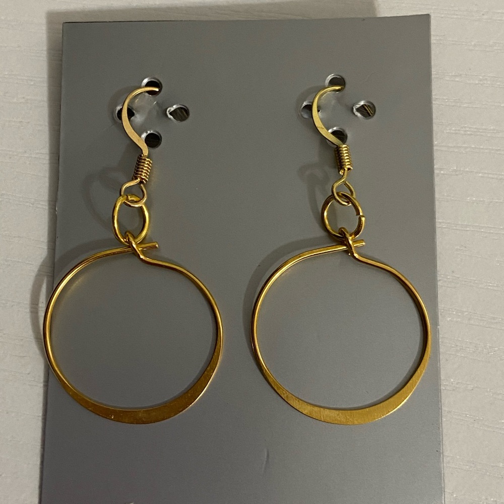 10k gold plated hoops earrings